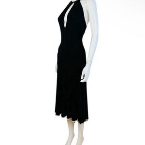 Roberto Cavalli Black Halter Dress